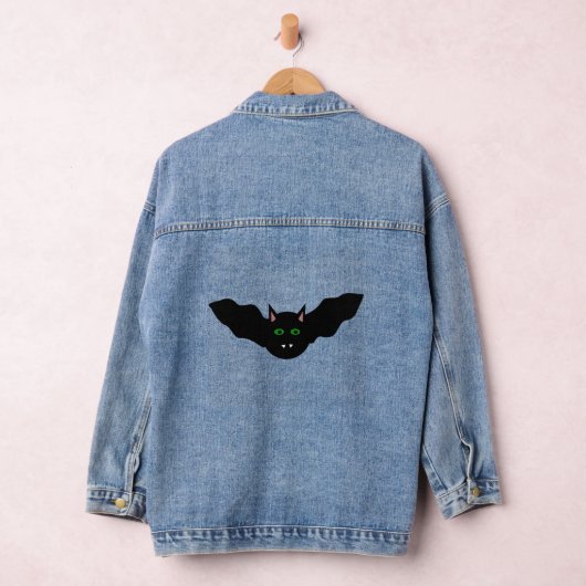 Vampire Cat Faced Bat Halloween Jeansjacke (Hangar)