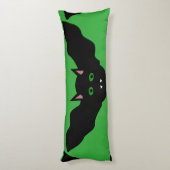 Vampire Cat Faced Bat Halloween Kissen (Rückseite (Vertikal))