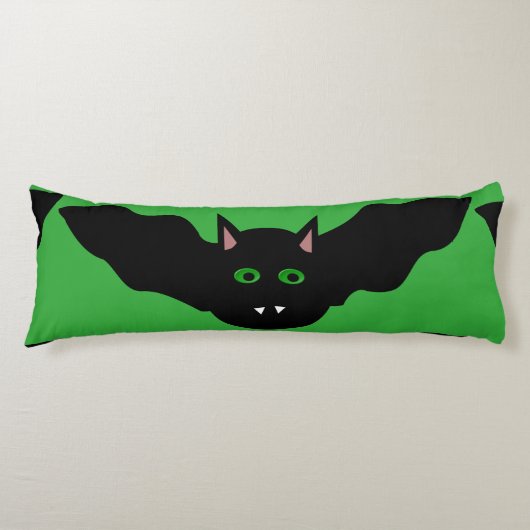 Vampire Cat Faced Bat Halloween Kissen (Vorderseite)
