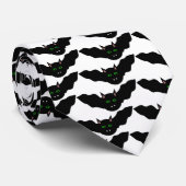 Vampire Cat Faced Bat Halloween Krawatte (Gerollt)