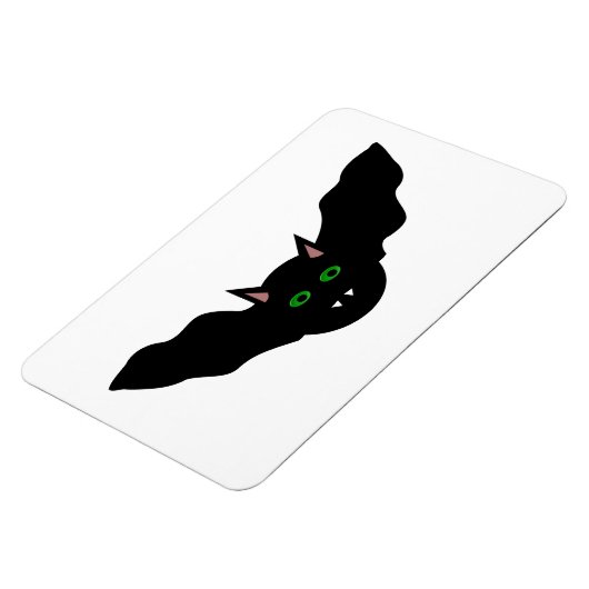 Vampire Cat Faced Bat Halloween Magnet (Linke Seite)