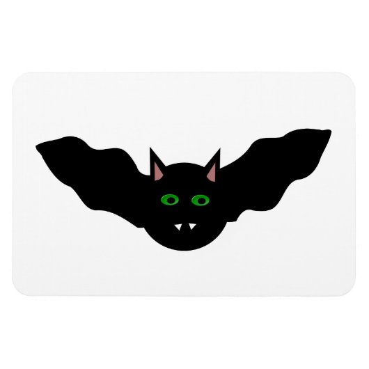 Vampire Cat Faced Bat Halloween Magnet (Horizontal)