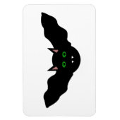 Vampire Cat Faced Bat Halloween Magnet (Vertikal)