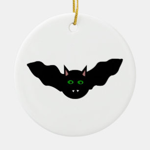 Vampire Cat Faced Bat Halloween Ornament