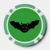 Vampire Cat Faced Bat Halloween Pokerchips (Rückseite)