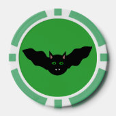 Vampire Cat Faced Bat Halloween Pokerchips (Vorderseite)