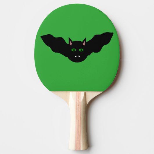 Vampire Cat Faced Bat Halloween Pong Paddle Tischtennis Schläger (Vorderseite)