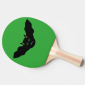 Vampire Cat Faced Bat Halloween Pong Paddle Tischtennis Schläger (Seitenansicht)