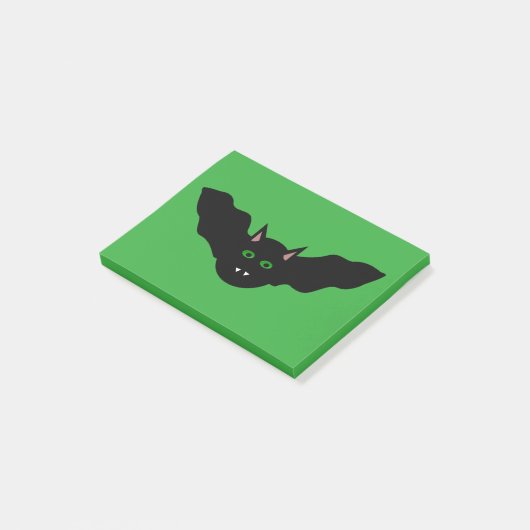 Vampire Cat Faced Bat Halloween Post es notiert Pa Post-it Klebezettel (angewinkelt)