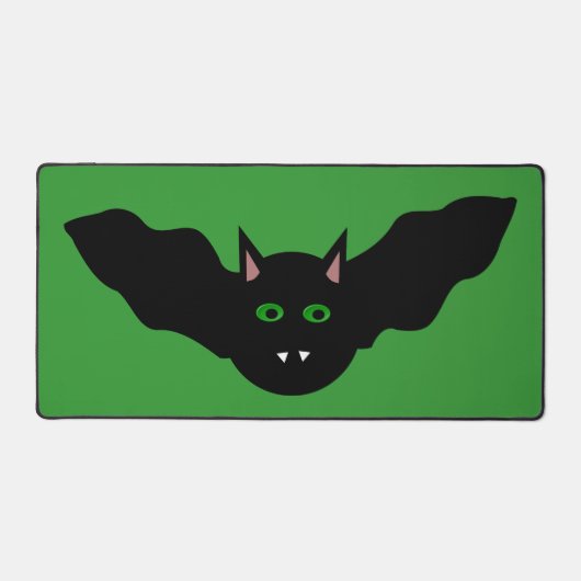 Vampire Cat Faced Bat Halloween Schreibtischunterlage (Vorderseite)