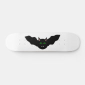 Vampire Cat Faced Bat Halloween Skateboard (Horizontal)