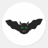 Vampire Cat Faced Bat Halloween Stickers (Vorderseite)