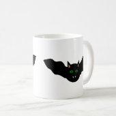 Vampire Cat Faced Bat Halloween Tasse (VorderseiteRechts)
