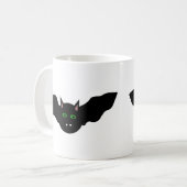 Vampire Cat Faced Bat Halloween Tasse (Vorderseite Links)