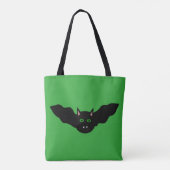 Vampire Cat Faced Bat Halloween Tote Bag Tasche (Rückseite)
