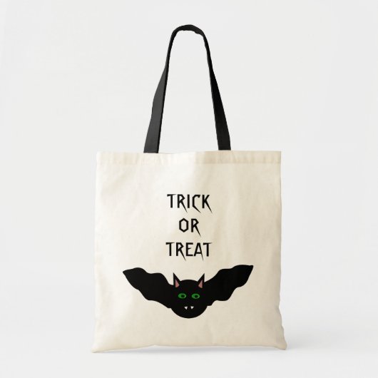 Vampire Cat Faced Bat Halloween Trick oder Treat B Tragetasche (Vorne)