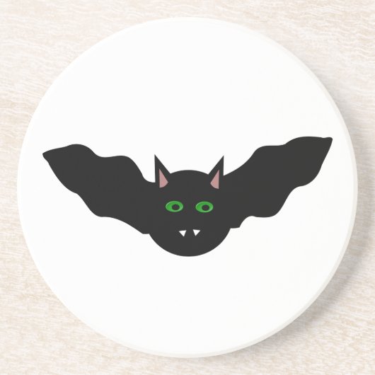 Vampire Cat Faced Bat Halloween Untersetzer (Vorne)