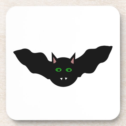 Vampire Cat Faced Bat Halloween Untersetzer (Vorderseite)