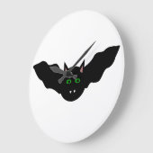 Vampire Cat Faced Bat Halloween Wall Clock Große Wanduhr (Winkel)