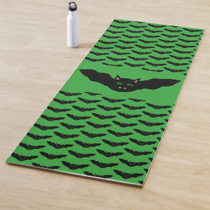 Vampire Cat Faced Bat Halloween Yoga Mat Yogamatte