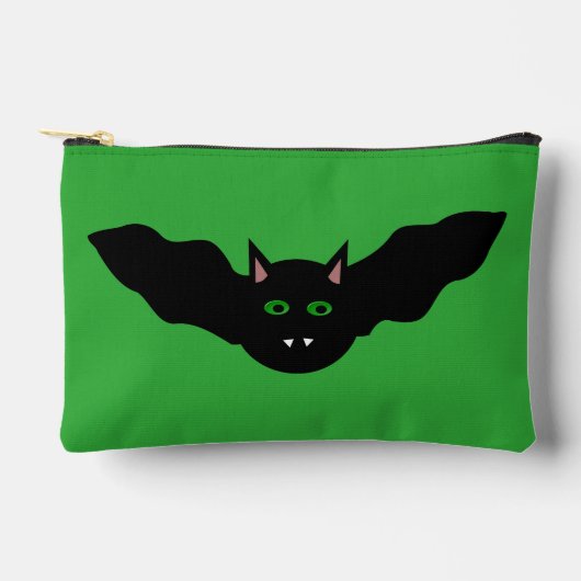 Vampire Cat Faced Bat Halloween Zubehörtasche (Vorderseite)