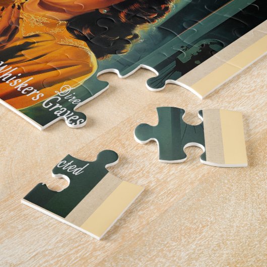 Vampire cat - Retro-Horror-Poster Puzzle (Seite)