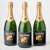 Vampire Cat's Halloween Classic T - Shirt Schaumweinetikett (Flaschen)