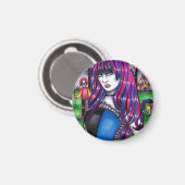 Vampire Circus Freak Monster Original zeichnend Magnet (Vorderseite/Rückseite)