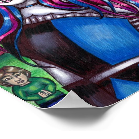 Vampire Circus Freak Monster Original zeichnend Poster (Ecke)