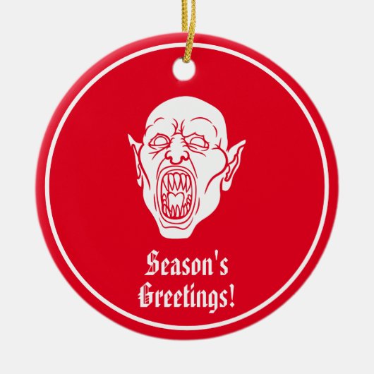 Vampire Crimson Red Horror Keramik Ornament (Vorne)