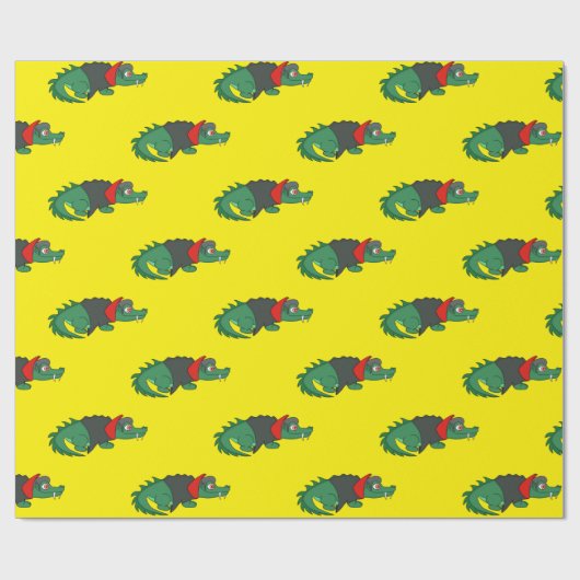 Vampire Crocodile Geschenkpapier (Flach)