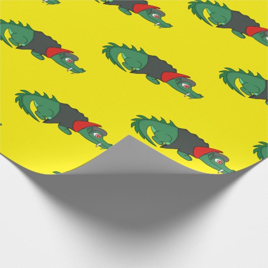 Vampire Crocodile Geschenkpapier (Ecke)