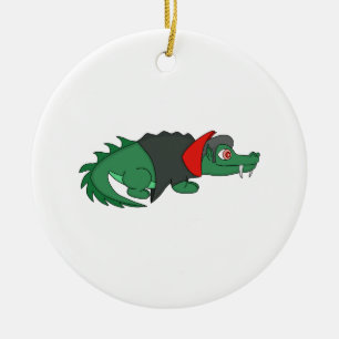 Vampire Crocodile Keramik Ornament