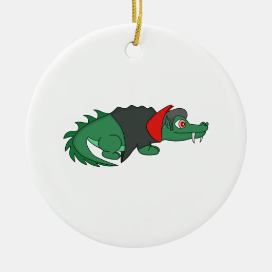 Vampire Crocodile Keramik Ornament (Vorne)