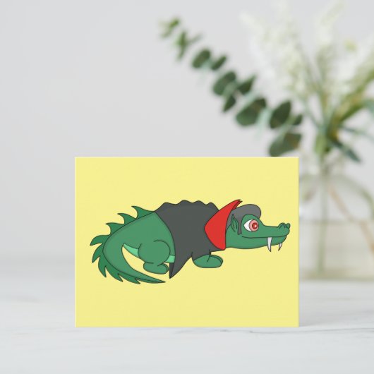 Vampire Crocodile Postkarte (Stehend Vorderseite)