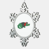 Vampire Crocodile Schneeflocken Zinn-Ornament (Rechts)