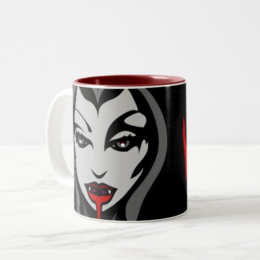 Vampire Cup Vampire Geschenke Reisemugge Zweifarbige Tasse (Vorderseite Links)