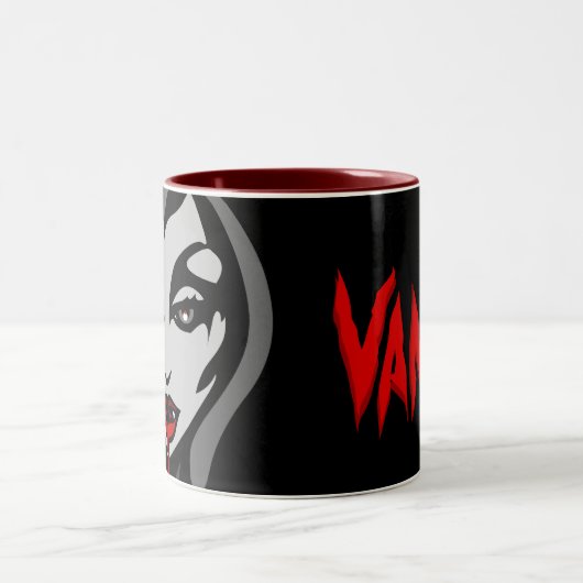Vampire Cup Vampire Geschenke Reisemugge Zweifarbige Tasse (Mittel)