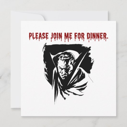 Vampire Dinner Einladung (Vorderseite)