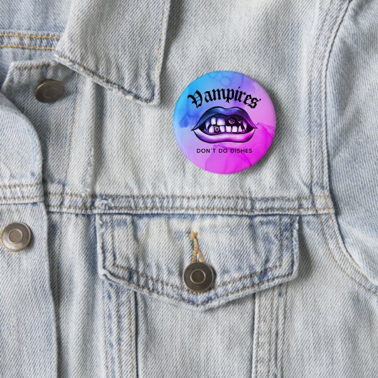 Vampire Do nicht Geschirr Funny Vaporwave Button (Beispiel)