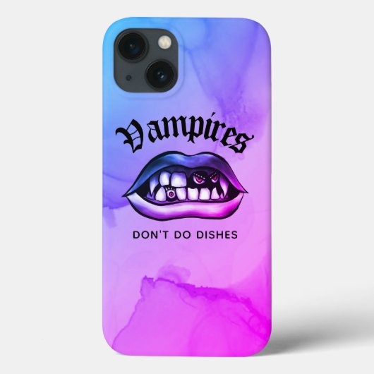 Vampire Do nicht Geschirr Funny Vaporwave Case-Mate iPhone Hülle (Rückseite)