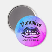 Vampire Do nicht Geschirr Funny Vaporwave Magnet (Vorderseite/Rückseite)