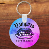 Vampire Do nicht Geschirr Funny Vaporwave Schlüsselanhänger (Vorderseite)