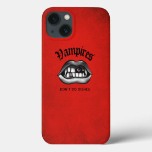 Vampire Don't Do Geschirr Funny Red Goth Case-Mate iPhone Hülle
