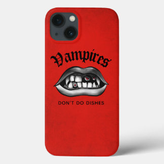 Vampire Don't Do Geschirr Funny Red Goth Case-Mate iPhone Hülle