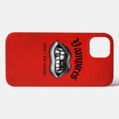 Vampire Don't Do Geschirr Funny Red Goth Case-Mate iPhone Hülle (Rückseite (Horizontal))