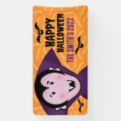 Vampire Dracula Bats Kinder Niedlich glückliches H Banner (Vertikal)