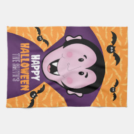 Vampire Dracula Bats Kinder Niedlich glückliches H Geschirrtuch