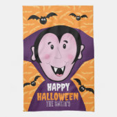 Vampire Dracula Bats Kinder Niedlich glückliches H Geschirrtuch (Vertikal)