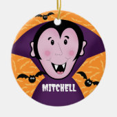 Vampire Dracula Bats Kinder Niedlich glückliches H Keramik Ornament (Vorne)